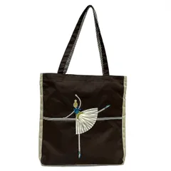 familiar(ファミリア) トートバッグ - ダークブラウン×ベージュ×マルチ バレリーナ