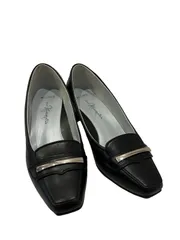  GINZA Kanematsu 銀座かねまつ　パンプス　ローヒール　ブラック　レディース　サイズ23B【Z1762】