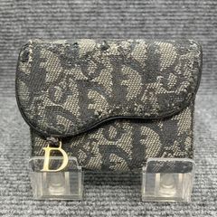 ジャンク品】ディオール トロッター サドル フラップ長財布 D金具
