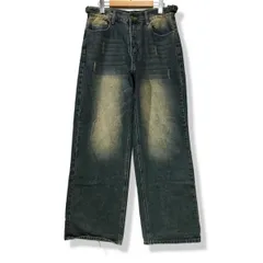 tu135 yolo ジーンズ ワイドパンツ メンズL ブルー ※中古 【津山店】