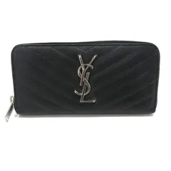 【三重本店】 中古 SAINT LAURENT | サンローラン カサンドラ ラウンドファスナー長財布 358094 ブラック 【125】