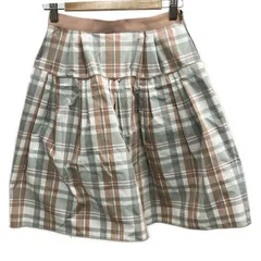 FOXEY NEW YORK(フォクシーニューヨーク) スカート サイズ38 M レディース美品  - 30028 白×ピンクベージュ×マルチ ひざ丈/チェック柄