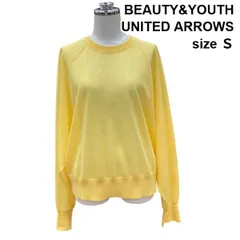 ◇ 美品 BEAUTY&YOUTH ユナイテッドアローズ セーター 長袖 ラウンドネック ニット トップス 黄色 36 S ７号 レディース Z6B433