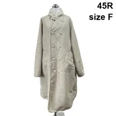■ 45R リバーシブルコート アウター ロング丈 長袖 エコファー オーバーサイズ オフホワイト XL～XXL 13号～15号 レディース S6B268のサムネイル