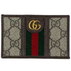 【在庫一掃】 グッチ GUCCI オフィディアGG カードケース GG柄 シェリーライン カード入れ カードケース コーティングキャンバス レザー ベージュ ブラウン 597617 レディース 【中古】