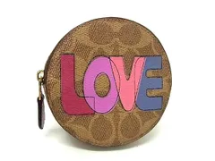 COACH コーチ 89553 PVC コインケース コインパース 小銭入れ レディース ブラウン系 DK9148