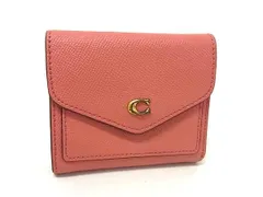 ■美品■ COACH コーチ 三つ折り 財布 ウォレット 小銭入れ 札入れ レディース ピンク系 DJ8838