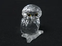 ■極美品■ SWAROVSKI スワロフスキー クリスタル フクロウ オブジェ 置物 インテリア クリア DL1614