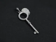 Folli Follie フォリフォリ ラインストーン 鍵モチーフ ネックレストップ ペンダントトップ  アクセサリー シルバー系 DL4794