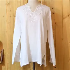 チュニック　刺繍　可愛い　長袖　サイズL　NO13