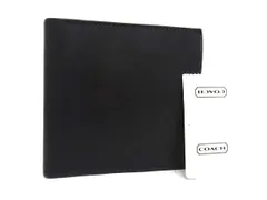 COACH コーチ レザー 二つ折り 財布 ウォレット 小銭入れ 札入れ カード入れ メンズ ブラック系 DL6810