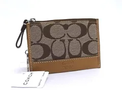 ■極美品■ COACH コーチ シグネチャー キャンバス×レザー コインケース コインパース 小銭入れ ブラウン系 DL6811