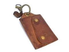 IL BISONTE イルビゾンテ レザー キーケース 鍵入れ キーリング キーホルダー バッグチャーム メンズ レディース ブラウン系 DL7168