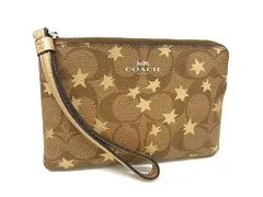 ■美品■ COACH コーチ F39045 シグネチャー PVC ポーチ マルチケース 小物入れ レディース ブラウン系 DL6821