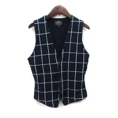 ユナイテッドアローズ UNITED ARROWS ベスト ニット ウール カシミヤ混 XS 紺 ネイビー /YI