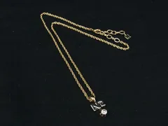 ■美品■ NINA RICCI ニナリッチ ロゴ ネックレス ペンダント アクセサリー レディース ゴールド系×シルバー系 DL7682