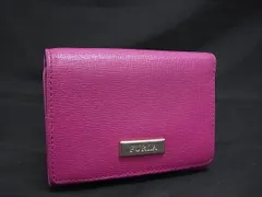 ■美品■ FURLA フルラ レザー 三つ折り 財布 ウォレット 小銭入れ 札入れ レディース ピンク系 DL8148