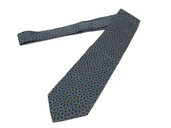 ■美品■ GUCCI グッチ シルク100% 総柄 ネクタイ ビジネス 紳士 メンズ ネイビー系×ブラウン系 DL8449