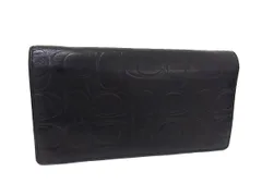 COACH コーチ シグネチャー レザー 二つ折り 長財布 ウォレット 小銭入れ 札入れ カード入れ メンズ ブラック系 DL8043