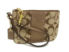 COACH コーチ シグネチャー キャンバス ポーチ マルチケース 小物入れ レディース メンズ ブラウン系 DL8048