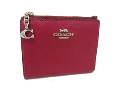 COACH コーチ F73867 レザー 二つ折り 財布 ウォレット 小銭入れ 札入れ カード入れ パープル系 DL8058
