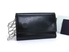 PRADA プラダ M25U レザー 6連 キーケース 鍵入れ メンズ レディース ブラック系 DL8968