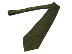 dunhill ダンヒル シルク100%  総柄 ネクタイ ビジネス 紳士 メンズ グリーン系 DL9035