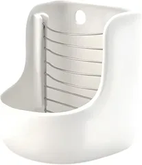 RENASYS 牧草ポット チモシー入れ ウサギ 給餌器 チンチラ 小動物用 フードボウル 食器 陶器 ワイヤーガード付き 固定可能 (ホワイト)のサムネイル