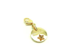 ■美品■ SWAROVSKI スワロフスキー スター 星 ネックレストップ ペンダントトップ チャーム アクセサリー ゴールド系 DL9526