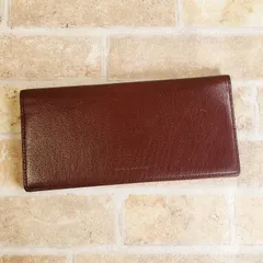 バーバリー BURBERRY ☆ レザー フラップ 長財布 ブラウン 小銭室有