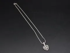 ■美品■ SWAROVSKI スワロフスキー ラインストーン ハート ネックレス ペンダント アクセサリー シルバー系 DL9556