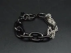 ■美品■ Folli Follie フォリフォリ チェーン ブレスレット アクセサリー レディース ブラック系×シルバー系 DL9598