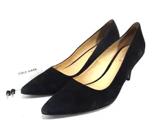 COLE HAAN コールハーン スエード ヒール パンプス 表記サイズ 7B (約24.5cm) 靴 シューズ レディース ブラック系 DL9950