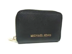 ■美品■ MICHAEL KORS マイケルコース レザー コインケース コインパース カードケース ブラック系 DM0066