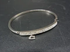 COACH コーチ ラインストーン バングル ブレスレット アクセサリー レディース シルバー系 DM0238