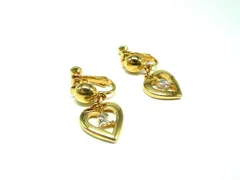 courreges クレージュ ハートモチーフ ネジバネ式 イヤリング アクセサリー レディース ゴールド系 DM0195