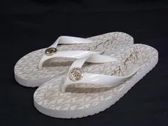 MICHAEL KORS マイケルコース ラバー×PVC ビーチサンダル トングサンダル 表記サイズ 7M(約23.5cm) 靴 シューズ アイボリー系 DM1298のサムネイル