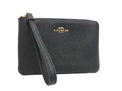 ■美品■ COACH コーチ F58032 レザー リストレット マルチポーチ マルチケース 小物入れ レディース メンズ ブラック系 DM1362