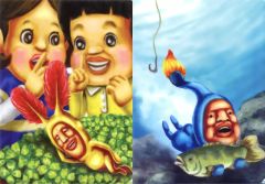 [중고] 클리어 파일 핫 케어 카바네 & 오오 히레카와 코비토 문구 컬렉션 (클리어 파일 2 장 세트) [이치 반 쿠지 코비 토즈 칸] G 상