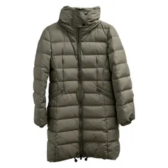 nano universe(ナノユニバース) ダウンコート サイズ36 S レディース - グレーベージュ 長袖/NISHIKAWA DOWN/ジップアップ/フード収納可/冬