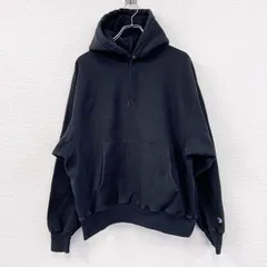 古着 used　00s　Champion　チャンピオン　リバースウィーブ　スウェットパーカー/フーディー　目無し　ブラック　Lサイズ【値引き交渉OK！】