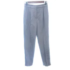 ナチュラルビューティーベーシック NATURAL BEAUTY BASIC テーパードパンツ イージー センタープレス タック XS グレー /AU