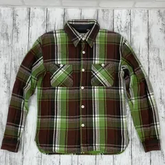 THE FLAT HEAD フラットヘッド 長袖 チェック柄 ネルシャツ COTTON 100% コットン 綿 サイズ38 日本製 MADE IN JAPAN (69-2026-0216-SW-001)