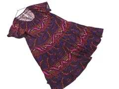 SUNAO KUWAHARA スナオクワハラ ウール100% 総柄 ワンピース sizeM/ボルドー ◇■ レディース