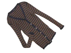 MACPHEE マカフィー トゥモローランド ボーダー カーディガン size1/紺 ◇■ レディース