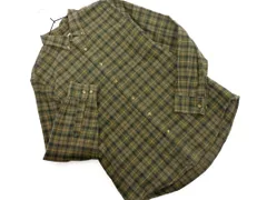 L.L.Bean エルエルビーン チェック ボタンダウン シャツ sizeL/緑 ◇■ メンズ