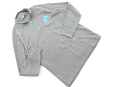 adidas アディダス ゴルフ 総柄 ロゴプリント ハーフジップ プルオーバー sizeL/グレー ◇■ メンズ