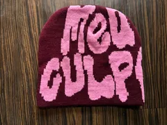 MEA CULPA BEANIE (BURGUNDY/PINK)
