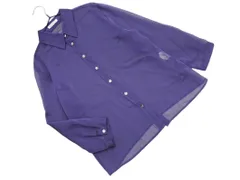 Lois CRAYON ロイスクレヨン シアー ブラウス シャツ sizeM/紫 ■◇ レディース