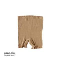天衣無縫 リブ1分丈ショーツ ブラウン|| オーガニックコットン  敏感肌  締めつけない  冷え対策  重ね履き  日本製